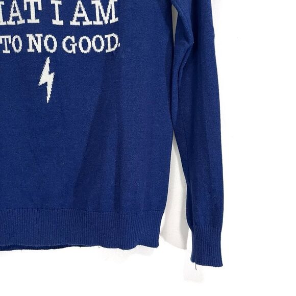 Harry Potter I Solemnly Swear That I Am Up To No Good Sweater Blue S - Picture 3 of 7